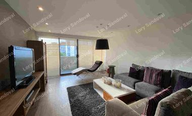HERMOSO DEPARTAMENRO EN RENTA AMUEBLADO CON TERRAZA PRIVADA Y GYM