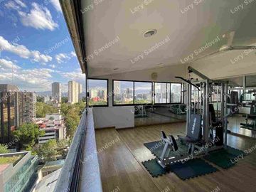 HERMOSO DEPARTAMENRO EN RENTA AMUEBLADO CON TERRAZA PRIVADA Y GYM