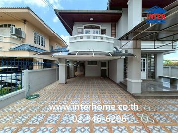 Two-story detached house, 69.6 sq.wah, Maneerin Ratana Thibet Village, near Big C Tha Iit, near Lotus North Ratchaphruek, Soi Tha Iit-Saimai, Ratana T
