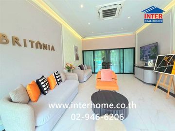 Two-story semi-detached house, 36 sq.wa., Britania Ratchaphruek-Kanchanaphisek Village, near Wacharavee Service Station, Soi Wat Tha Kwean, Ratchaphru