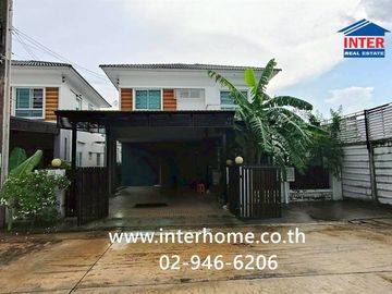 Two-story detached house, 44.8 sq.wah, The Cluster Ville 4 village, Ratchaphruek Road, Bang Kruai-Chong Thanon Road, Bang Kruai, Nonthaburi.