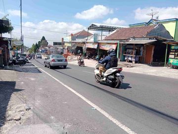 Tanah murah & strategis 702m² muka 12,5m bentuk ngantong, akses jalan Raya di pusat bisnis kecamatan Cepogo Boyolali
