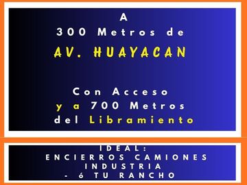 Lotes en venta de 5,112 m2 en Cancun cerca Av. Huayacan
