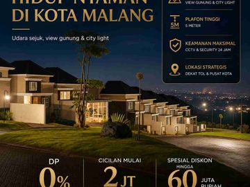 Rumah Kota Malang Nuansa Villa, Lokasi Strategis Dekat Pusat Kota