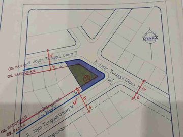hitung tanah dijual jajar tunggal Darmo Sentosa Raya