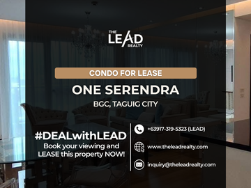 CONDO FOR RENT One Serendra 1 Bedroom Condo Unit BGC Taguig City near Two Serendra West Gallery Place East Gallery Place One Maridien Two Maridien Ver