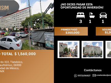 Departamento en Tlatelolco