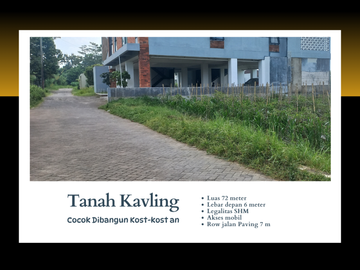 Tanah Malang 5 Menit Kampus UB Malang Row Jalan 6 Meter Cocok Dibangun Rumah