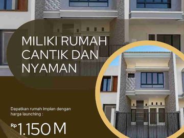 Rumah Baru Dijual Di Karang Asem Surabaya Hadap Timur, Dimensi 5,5X15 M²