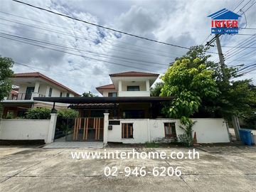 Two-story detached house, 72.1 sq.wah, in Fuang Suk 5 Village, Bang Bua Thong, near Sarasas Bang Bua Thong School, Kanchanaphisek Road, and Lam Pho Ro