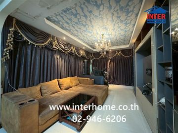 Two-story detached house, 72.1 sq.wah, in Fuang Suk 5 Village, Bang Bua Thong, near Sarasas Bang Bua Thong School, Kanchanaphisek Road, and Lam Pho Ro