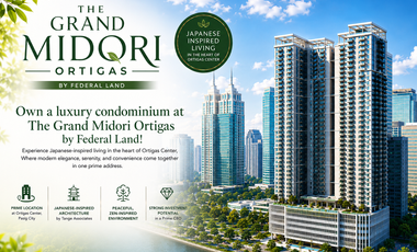 Pasig City Condo for Sale at The Grand Midori by Federal Land | Reserve Your Unit Today!