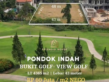 Jual Kavling Siap bangun di Pondok Indah Bukit Golf View Golf Luas 4365