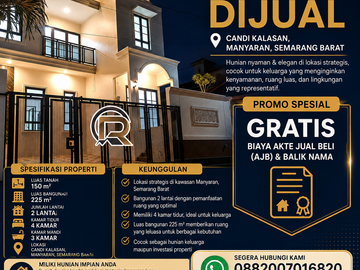 RUMAH MEWAH DESAIN MODERN DI KOTA SEMARANG AKSES DEKAT GERBANG TOL