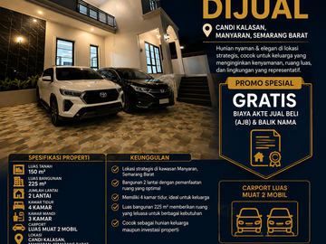 RUMAH MEWAH DESAIN MODERN DI KOTA SEMARANG AKSES DEKAT GERBANG TOL