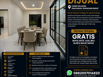RUMAH MEWAH DESAIN MODERN DI KOTA SEMARANG AKSES DEKAT GERBANG TOL