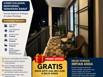 RUMAH MEWAH DESAIN MODERN DI KOTA SEMARANG AKSES DEKAT GERBANG TOL