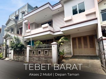 TERMURAH !! DIJUAL RUMAH VIEW TAMAN DI TEBET BARAT, SIAP HUNI BNAGUNAN 2 LANTAI, AKSES JLN 2 MOBIL, LOKASI STRATEGIS, NEGO !!