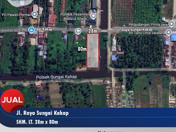 Tanah dekat Pondok Pesantren Posisi Hook di Raya Sungai Kakap ( Pal 9 )