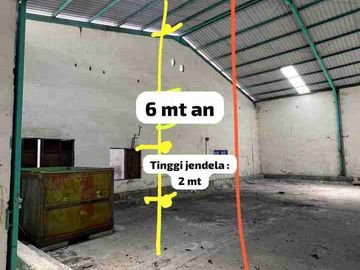 disewakan gudang siap pakai Brigjen Katamso deretan pabrik paku waru Sidoarjo dekat jalan tol