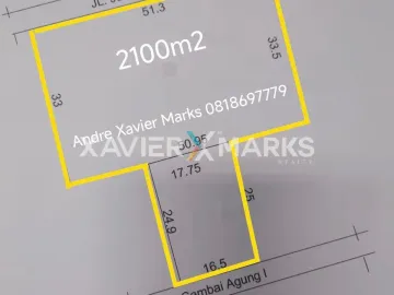 Tanah 2100m2 Di Basuki Rahmat Palembang
