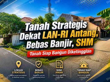 Jual Tanah Sudut Dekat LAN RI Antang, Bebas Banjir. SHM
