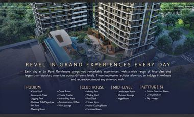 1 Bedroom Unit Luxury Condominium | Pre Selling | near OPUS MALL | Bridgetowne Pasig | Prime Location | High End Condominium