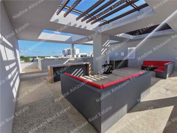 SE RENTA DEPARTAMENTO DE 1 RECÁMARA EN RESIDENCIAL ARBOLADA CANCÚN, AMENIDADES, SEGURODAD 24 HORAS. SOBRE AVENIDA HUAYACAN.