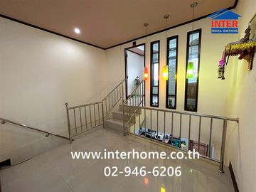 Two-story townhome, 16.4 sq.wa., Prarthana Town Plus Village, Soi Laem Payom 2, Sukhumvit Road, Rayong City, Rayong.