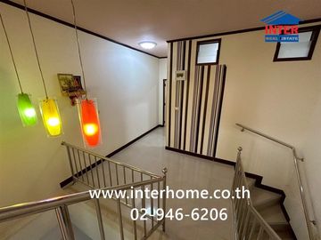 Two-story townhome, 16.4 sq.wa., Prarthana Town Plus Village, Soi Laem Payom 2, Sukhumvit Road, Rayong City, Rayong.