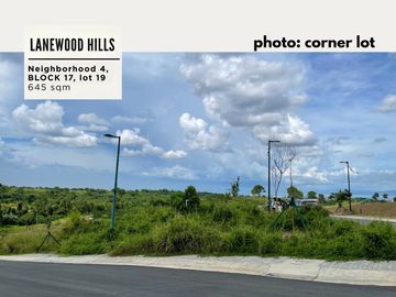 RARE RIDGEVIEW CORNER LOT: 645 SQM Premium Land for Sale at Lanewood Hills, Silang