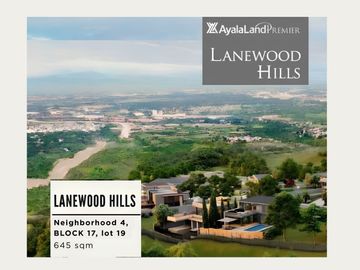 RARE RIDGEVIEW CORNER LOT: 645 SQM Premium Land for Sale at Lanewood Hills, Silang