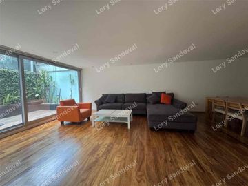 HERMOSO GARDEN HOUSE AMUEBLADO EN RENTA EN POLANCO CON TERRAZA PRIVADA 85,000
