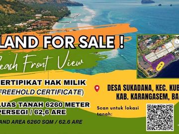 Dijual Tanah Los Pantai Premium di Tulamben