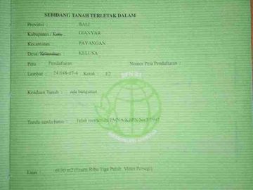 dijual tanah 6030m² bonus villa Kawasan ubud gianyar bali