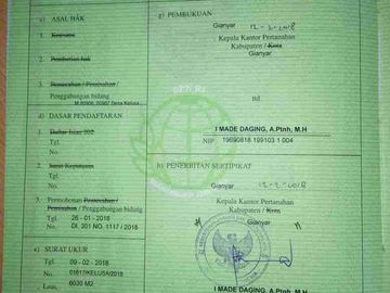 dijual tanah 6030m² bonus villa Kawasan ubud gianyar bali
