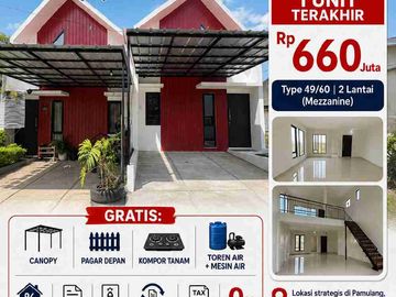 Promo Unit Terakhir Rumah 2 Lantai Type Mezzanine Dalam Cluster di Pamulang Harga 660jt
