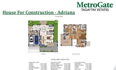 House and Lot For Sale in Metrogate Tagaytay Estates (Adriana Model)-MC