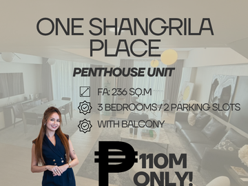 ONE SHANGRILA PLACE PENTHOUSE 3BR CONDO FOR SALE