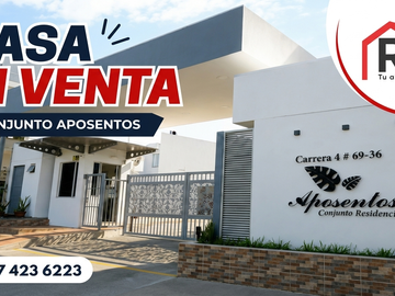 HERMOSA CASA EN VENTA EN EL CONJUNTO CERRADO APOSENTOS!