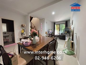 Two-story townhome for sale, 18.8 sq.wah, Piemsuk S-Gate Village, Bangkok-Pathum Thani Road, Soi 5, Wat Nong Prong Soi, Pathum Thani City, Pathum Than