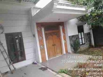Dijual via lelang rumah Ketintang madya 4 no 19 A Surabaya