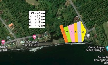 Jual Tanah Melaya Jembrana Bali Los Pantai Bisa dibeli sebagian
