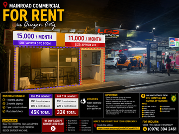Commercial Space for Rent in Quezon City