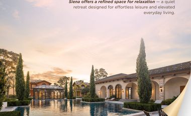 Escape to Your Tuscan Sanctuary in Bacoor – Siena by Crown Asia House and lot for sale