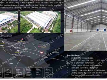 disewakan Gudang delta silicon