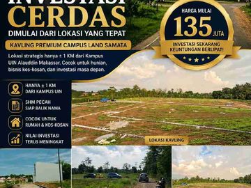 TANAH KAVLING SAMATA DEKAT KAMPUS UIN