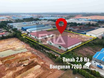 dijual Gudang 7200 M2 tanah 2.8 Ha Taiwan Industri Batam