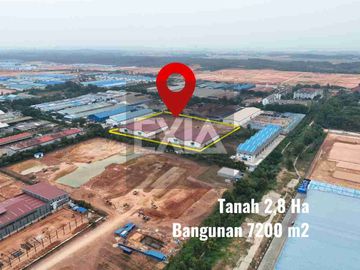 dijual Gudang 7200 M2 tanah 2.8 Ha Taiwan Industri Batam