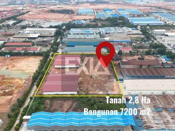dijual Gudang 7200 M2 tanah 2.8 Ha Taiwan Industri Batam